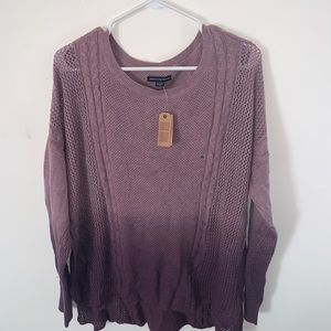 American eagle purple hombre sweater